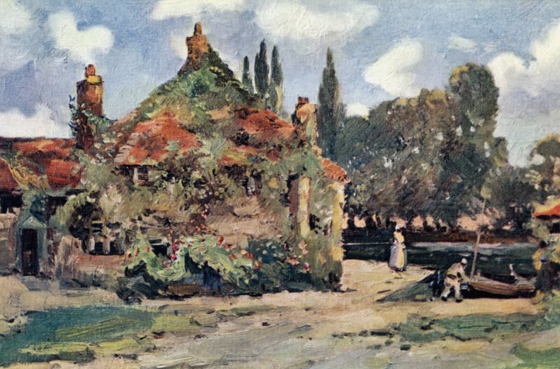 Pangbourne (farge litho) av John Muirhead