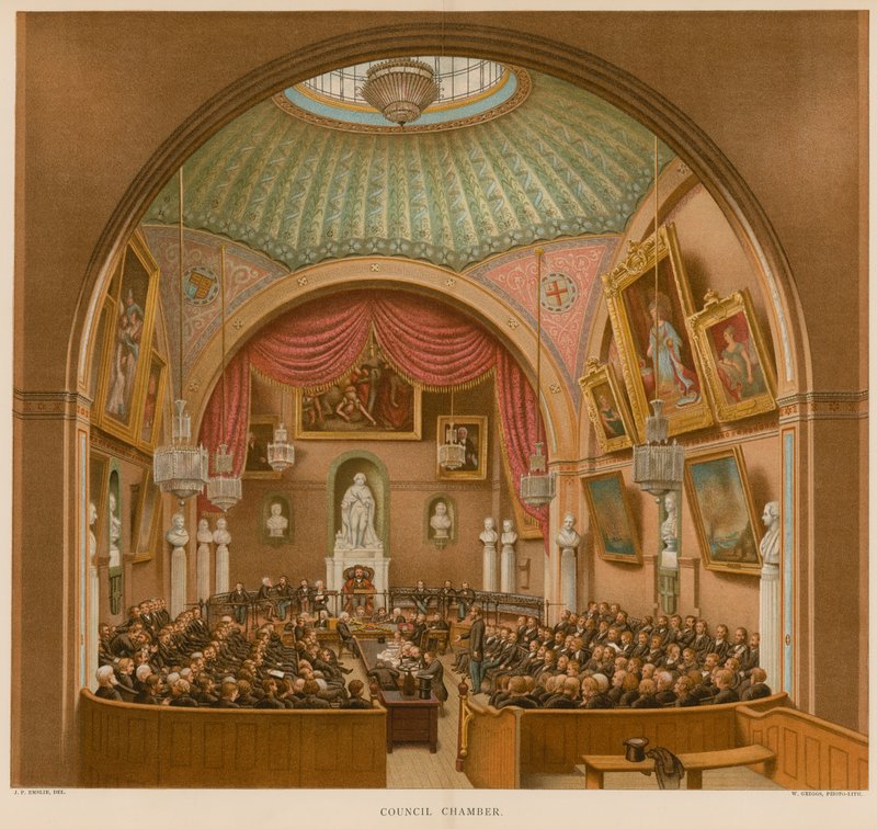 Council Chamber, Guildhall, London av John Phillipp Emslie