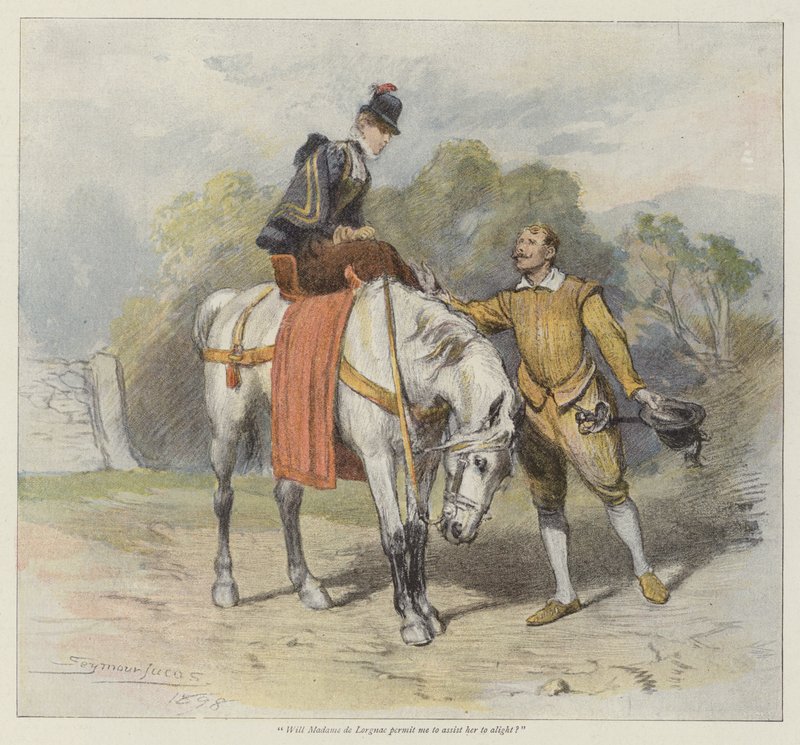 The Heart of Denise (chromolitho) av John Seymour Lucas