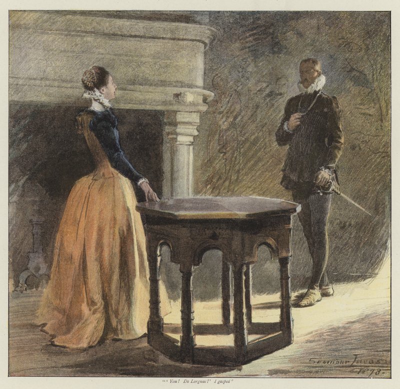 The Heart of Denise (chromolitho) av John Seymour Lucas