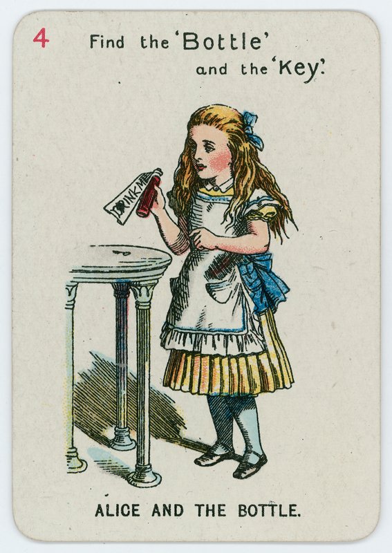 Alice og flasken av John Tenniel