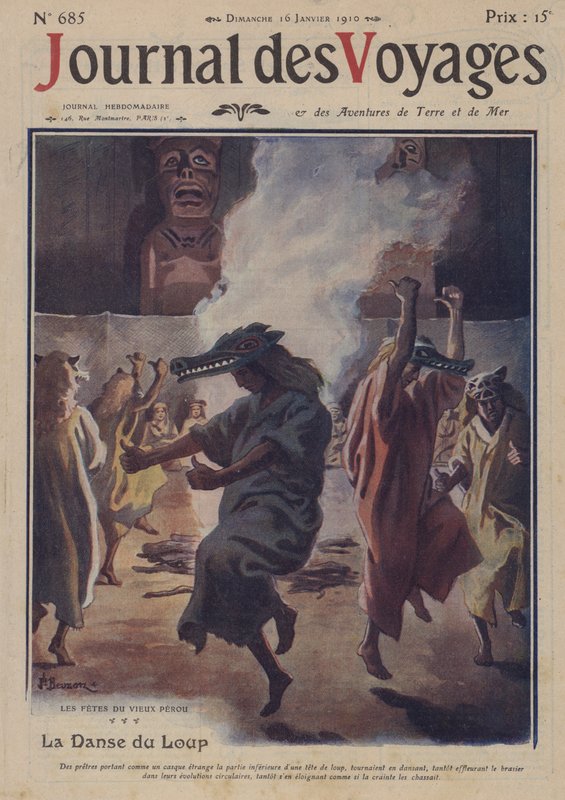 Ulvedansen, festival i det gamle Peru av Joseph Charles after Beuzon