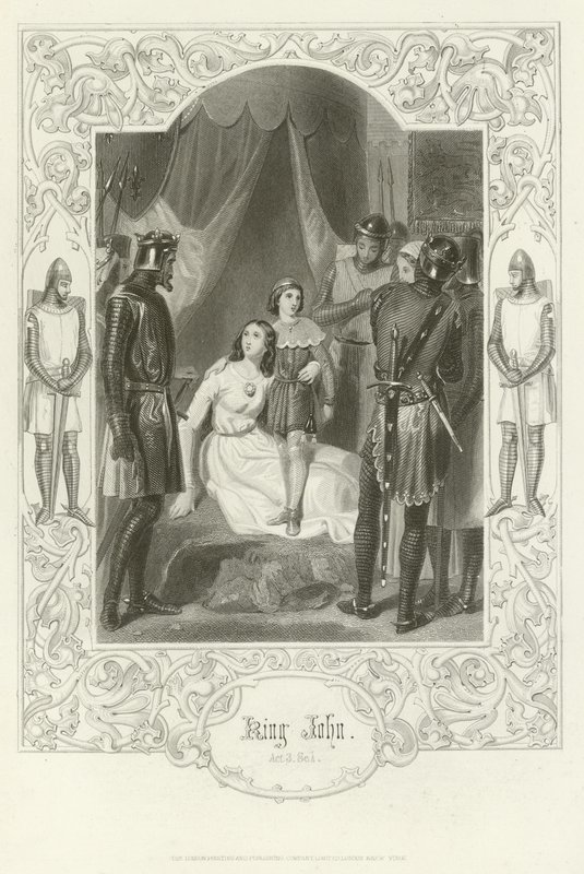 King John, akt III, scene I av Joseph Kenny Meadows