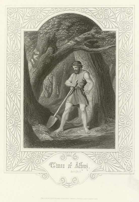 Timon av Athen, akt IV, scene iii av Joseph Kenny Meadows