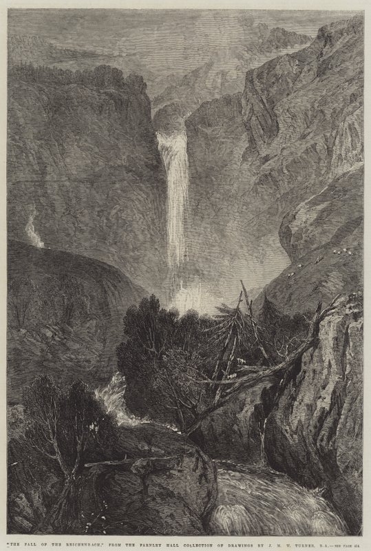 Reichenbachs fall av Joseph Mallord William Turner