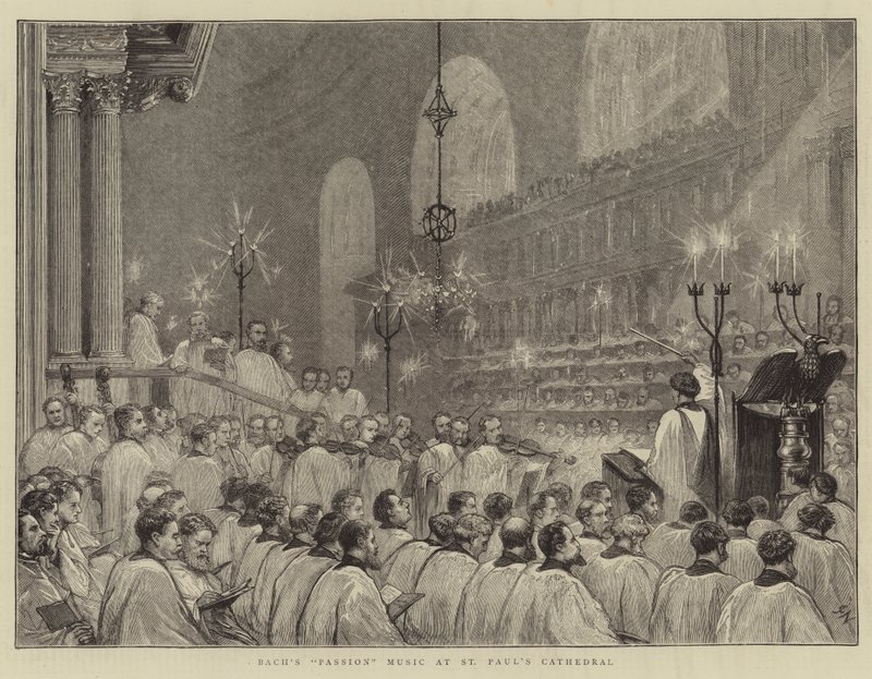 Bachs lidenskapsmusikk ved St Paul's Cathedral av Joseph Nash