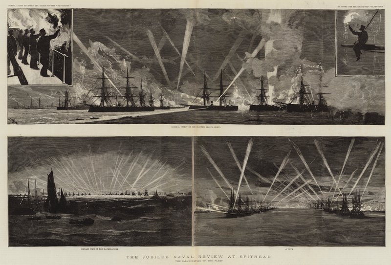 Jubilee Naval Review på Spithead av Joseph Nash