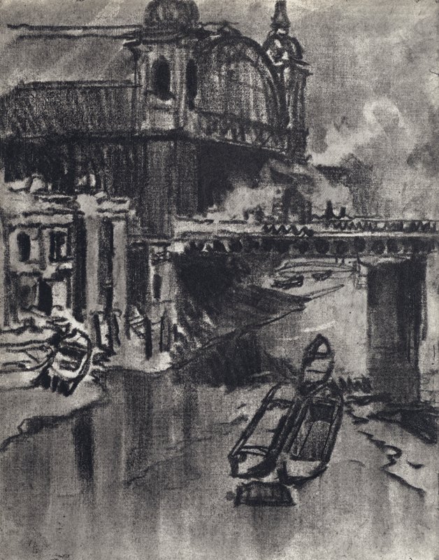 Cannon Street Station (litho) av Joseph (after) Pennell