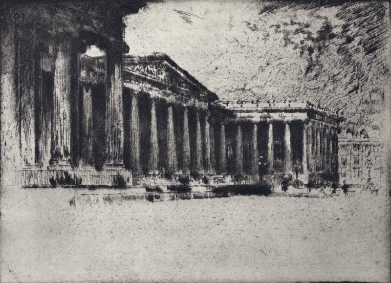 British Museum (litho) av Joseph (after) Pennell