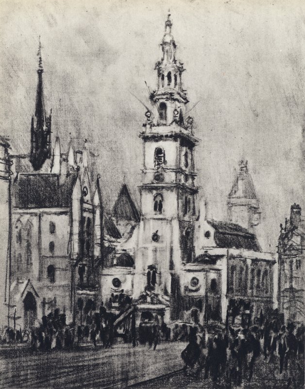 The Strand (litho) av Joseph (after) Pennell