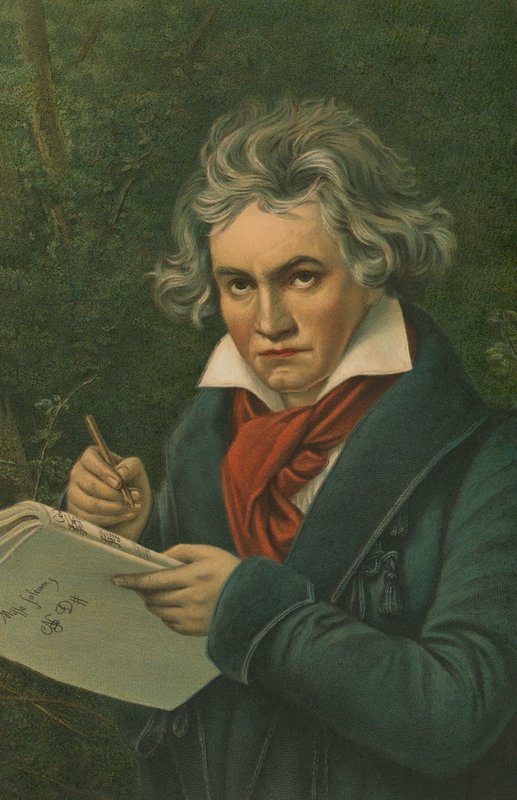 Ludwig van Beethoven (chromolitho) av Joseph Carl Stieler