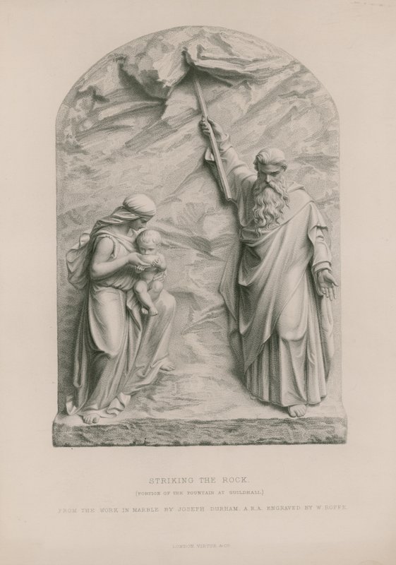 Moses slår klippen av Joseph Durham