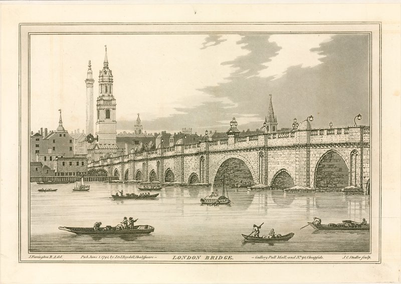London Bridge, 1795 av Joseph Farington