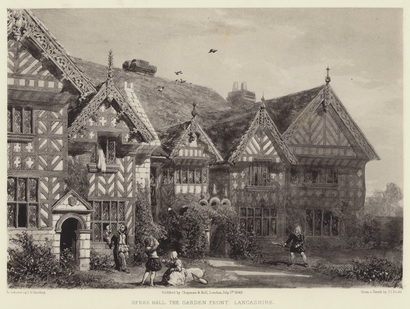 Speke Hall, The Garden Front, Lancashire av Joseph Josiah Dodd