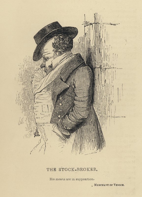 Kenny Meadows: The Stock-Broker (gravering) av Joseph Kenny (after) Meadows