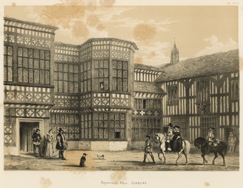 Bramhall Hall, Cheshire av Joseph Nash