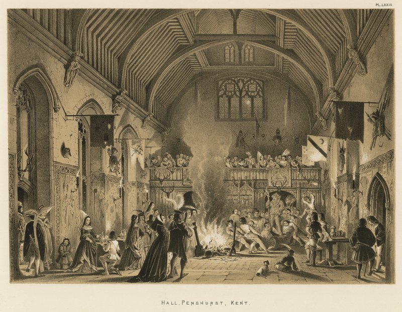 Hall, Penshurst, Kent av Joseph Nash