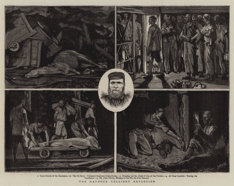 Haydock Colliery-eksplosjonen av Joseph Nash