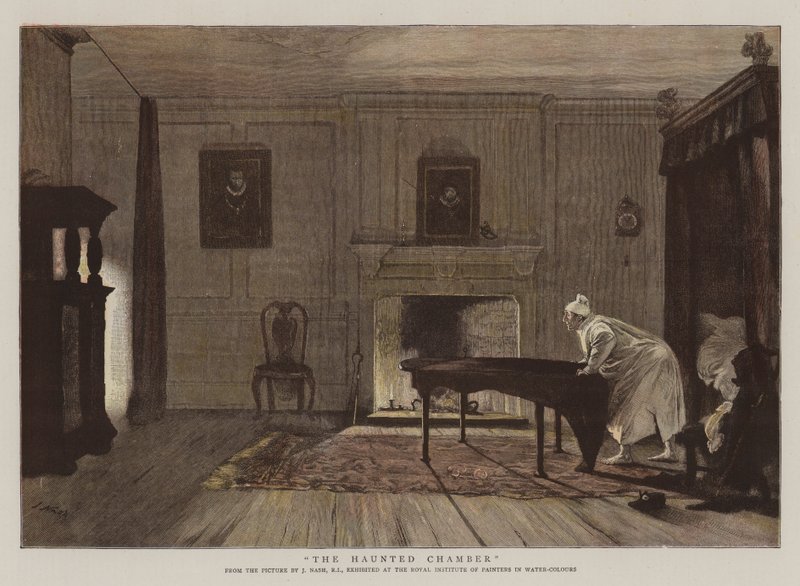The Hunted Chamber (chromolitho) av Joseph Nash