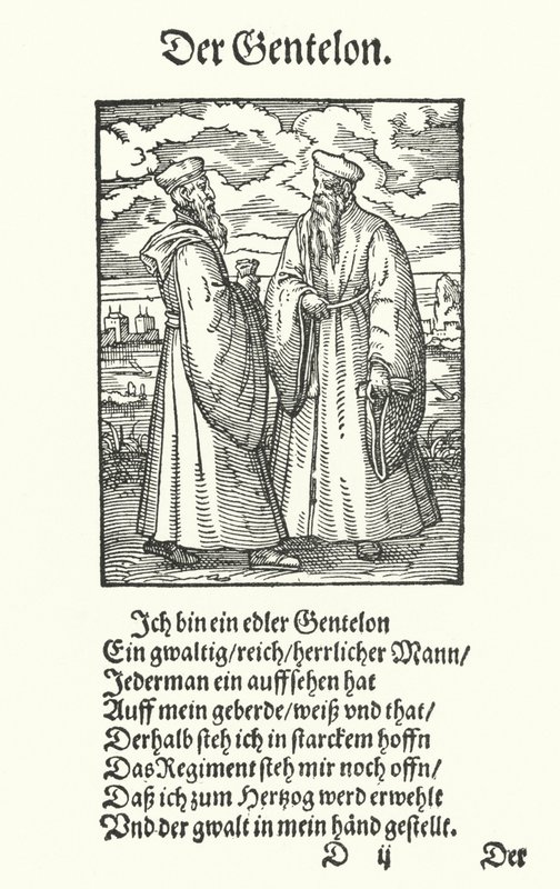 The Noblemen (gravering) av Jost (after) Amman