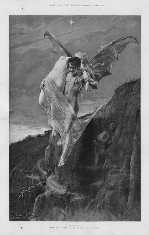 Satan (litho) av Joszi Arpad Koppay