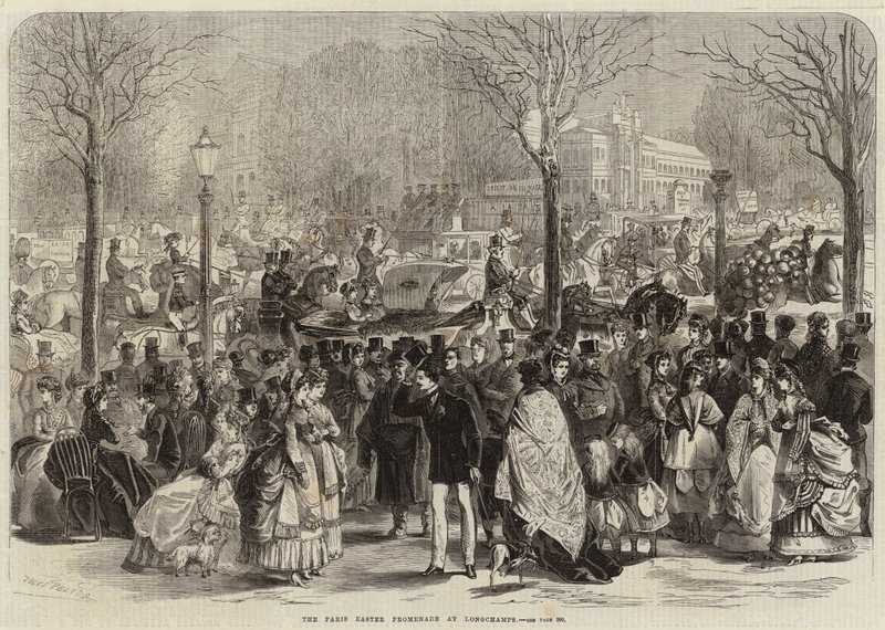 Paris påskepromenade på Longchamps av Jules Pelcoq