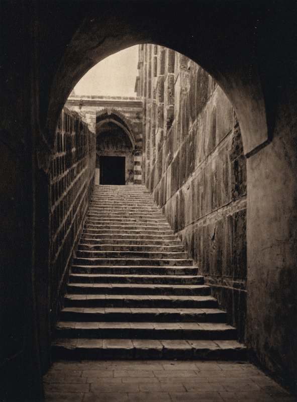 Hebron, Haram, Trapper (s/hvitt bilde) av Karl Grober