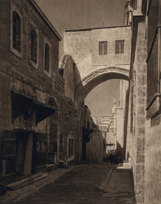 Jerusalem, Ecce Homo-Arch (s/hvitt bilde) av Karl Grober