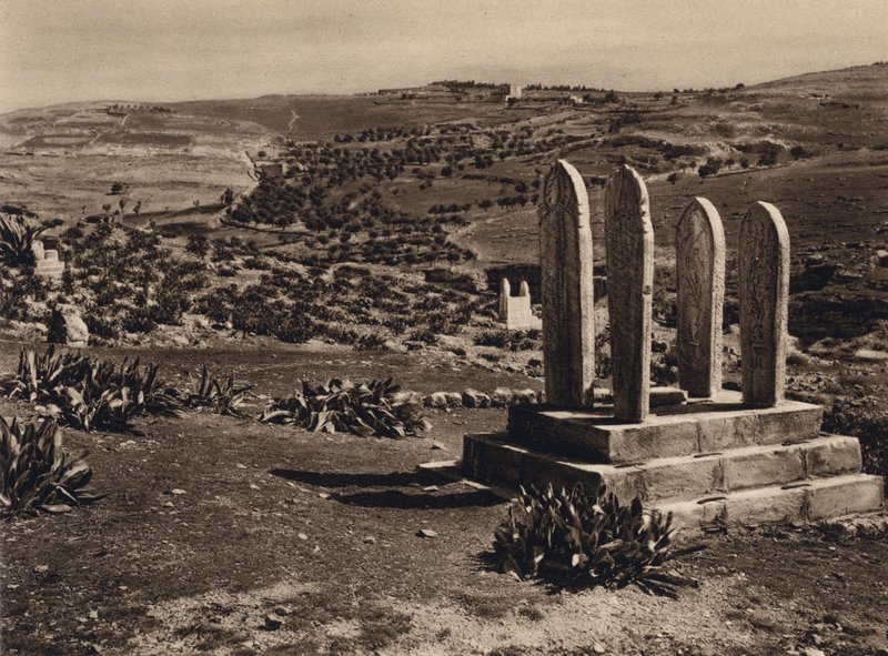 Jerusalem, muhammedansk grav (s/hvitt bilde) av Karl Grober