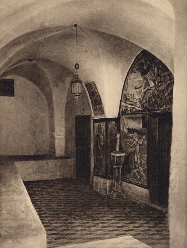 Mar Saba, Chrysorrhoas kapell (s/hvitt bilde) av Karl Grober