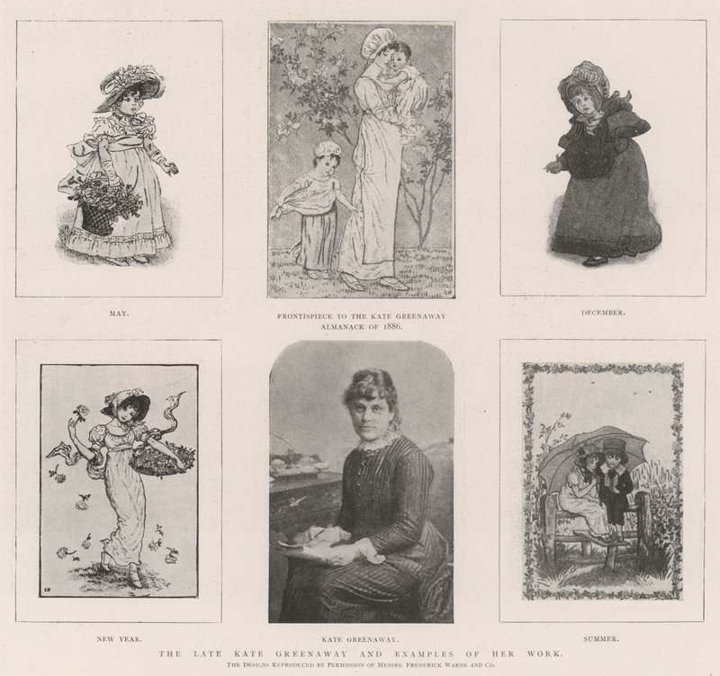 Avdøde Kate Greenaway og eksempler på hennes arbeid av Kate Greenaway