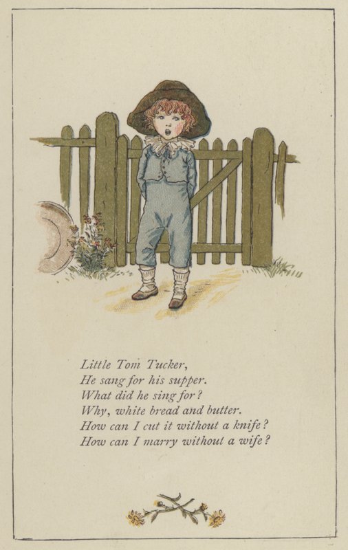 Lille Tom Tucker (farge litho) av Kate (after) Greenaway