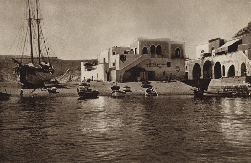 Italia: S Angelo, Ischia (s/hvitt bilde) av Kurt Hielscher