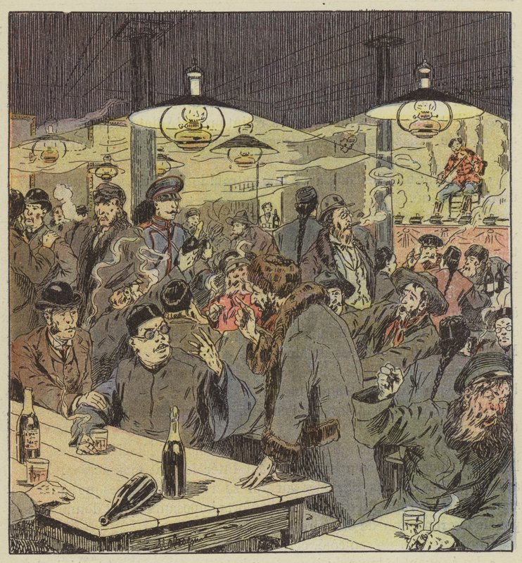 En kafé-konsert i Moukden av L. Malespine