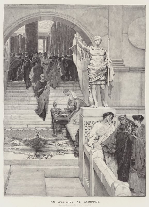 Et publikum hos Agrippa av Lawrence Alma Tadema