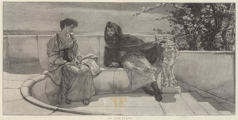 En gammel historie av Lawrence Alma Tadema