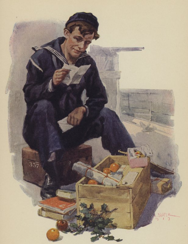 The Box from Home (farge litho) av Leon Alaric Shafer