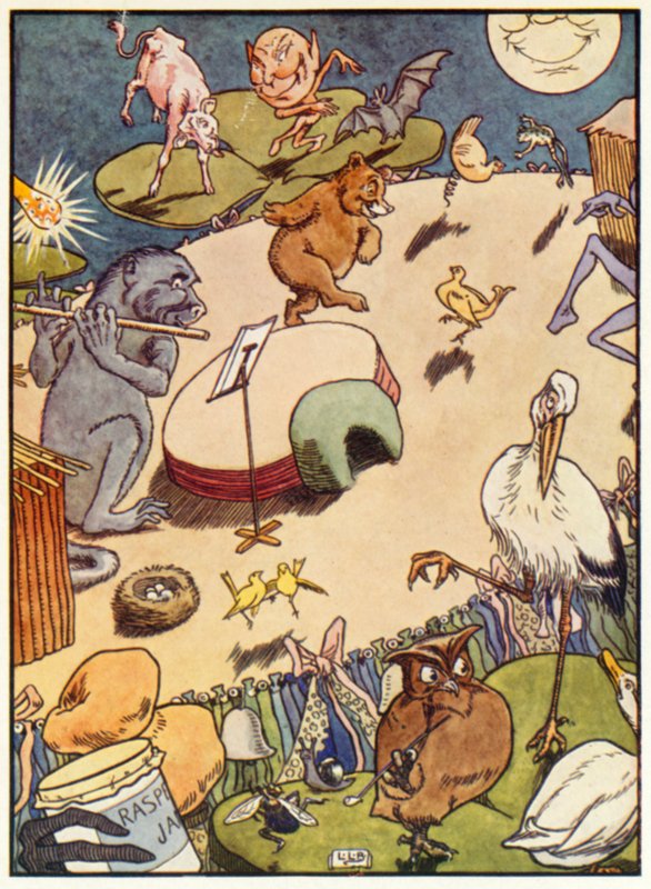 The Quangle Wangle's Hat (farge litho) av Leonard Leslie Brooke