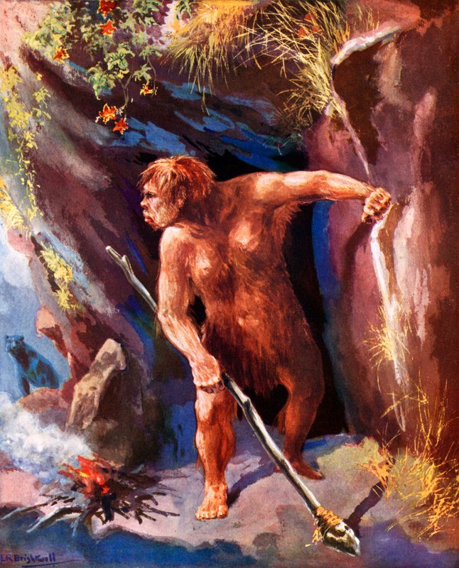 Neandertaler mann av Leonard Robert Brightwell