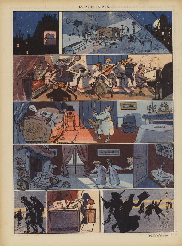 Julaften. Illustrasjon for Le Rire av Leonce Burret