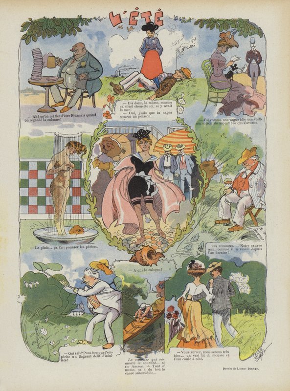 Sommer. Illustrasjon for Le Rire av Leonce Burret