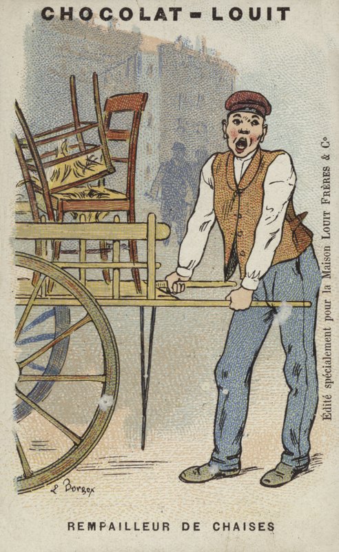Stoltrekk (chromolitho) av Louis Borgex