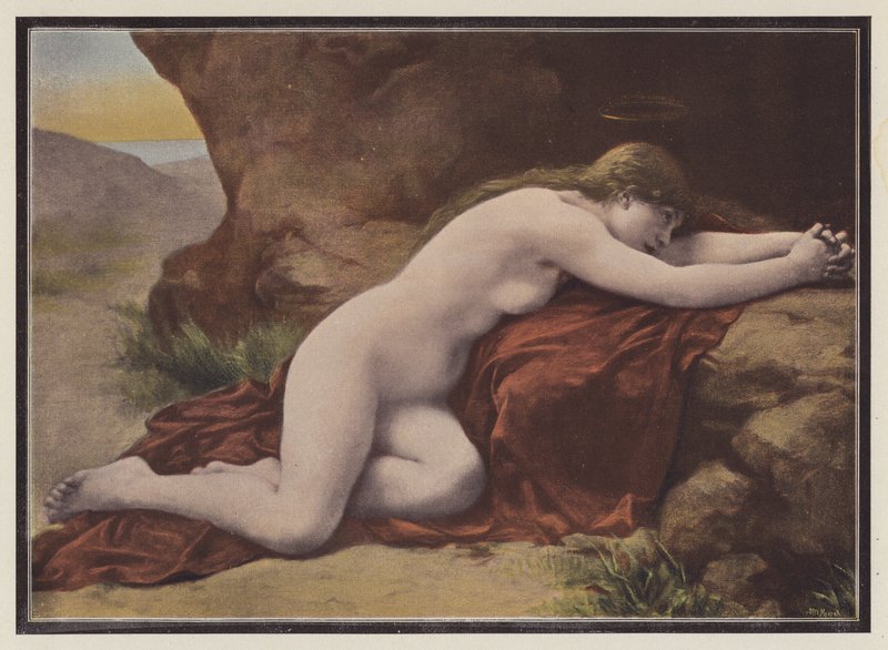 Mary Magdalene (farge litho) av Louis Courtat