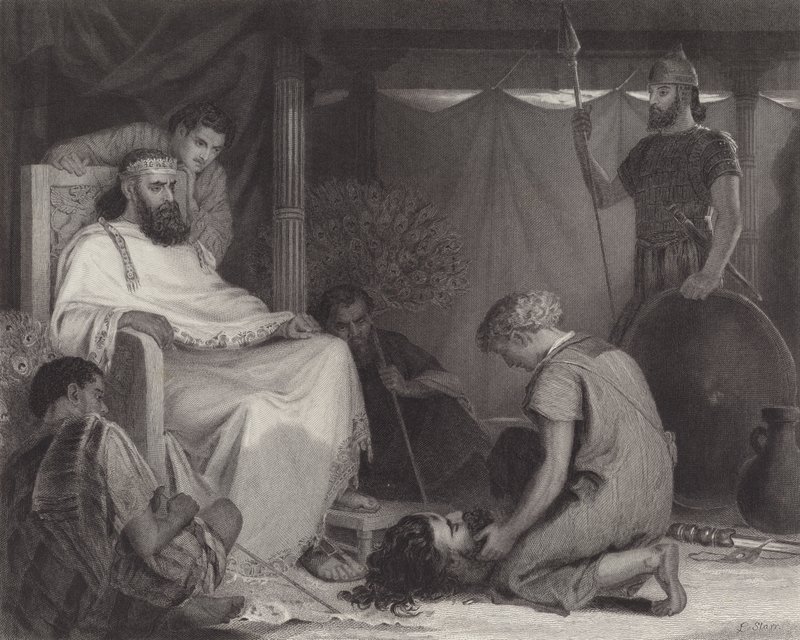 David førte frem for Saul av Louis John Rhead