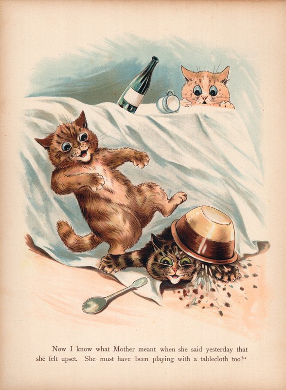 Louis Wain Cats (chromolitho) av Louis Wain