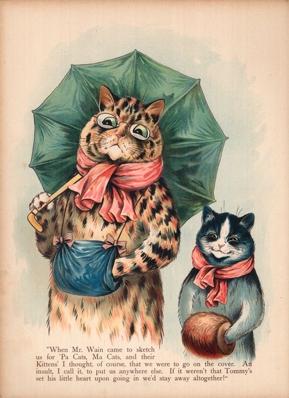 Louis Wain Cats (chromolitho) av Louis Wain