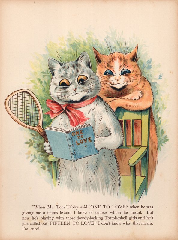 Louis Wain Cats (chromolitho) av Louis Wain