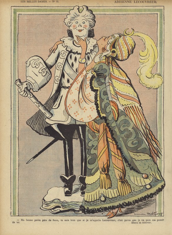 Adrienne Lecouvreur, illustrasjon for La Rire av Lucien Metivet