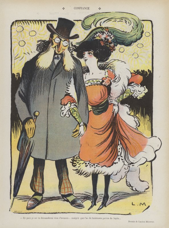 Tillit. Illustrasjon for Le Rire av Lucien Metivet
