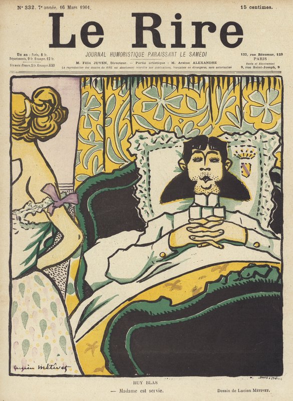 Ruy Blas, illustrasjon for Le Rire av Lucien Metivet